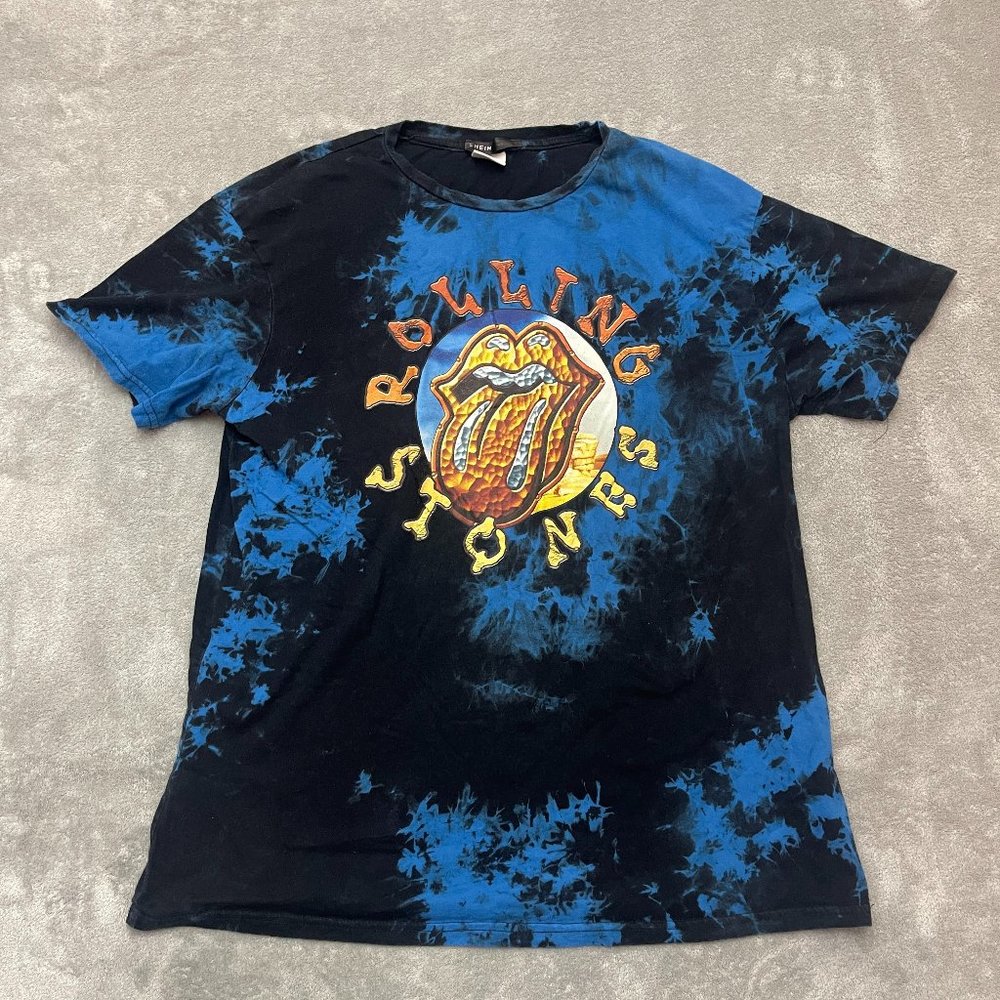 Shein The Rolling Stones Tie Dye Tee Vintage Style Size Medium